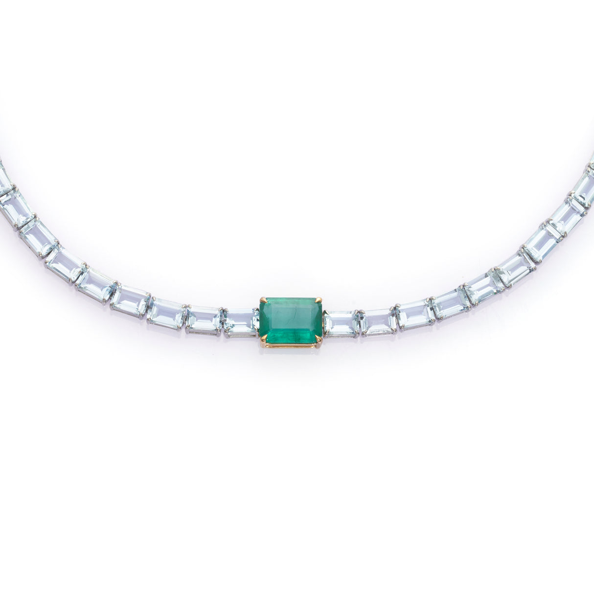 Emerald & Aquamarine Demeter’s Spring Necklace