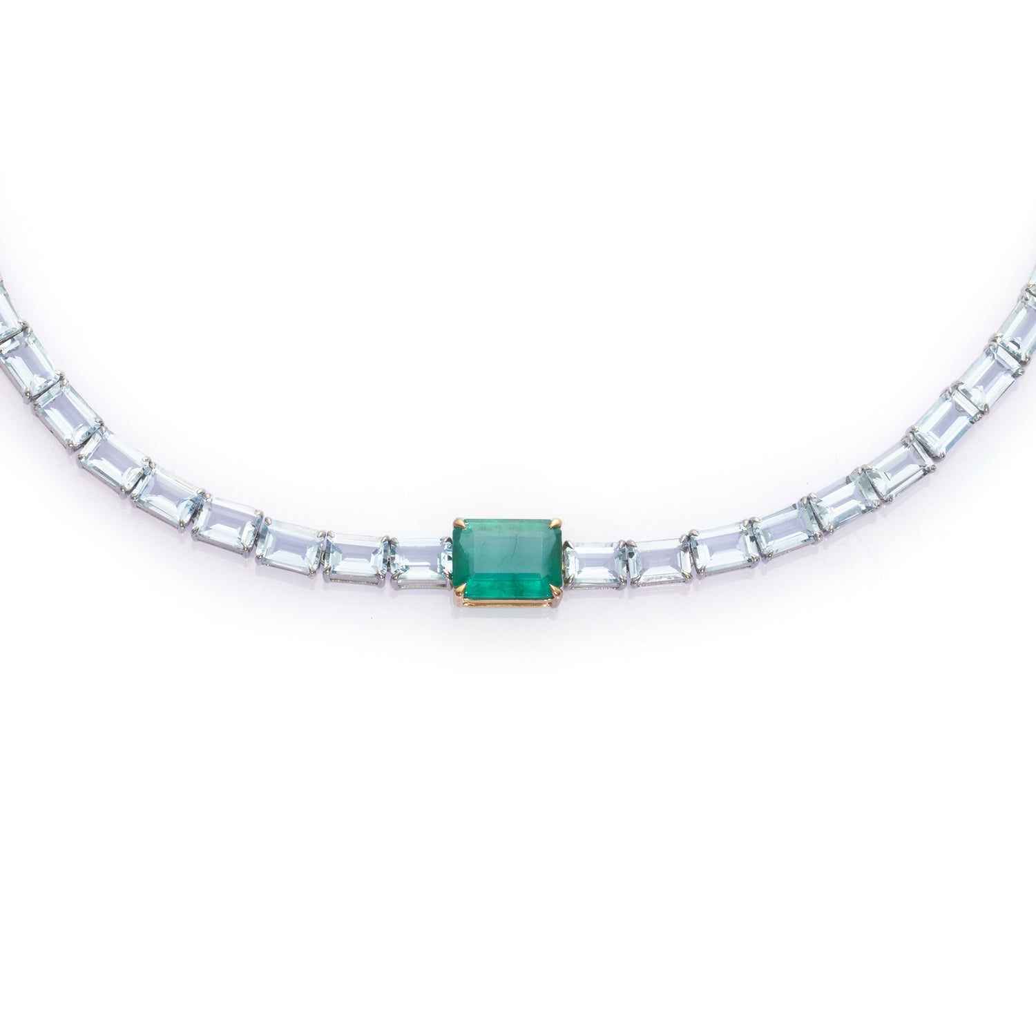 Emerald & Aquamarine Demeter’s Spring Necklace
