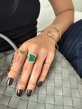 Emerald Asscher Supreme  Aurora Ring