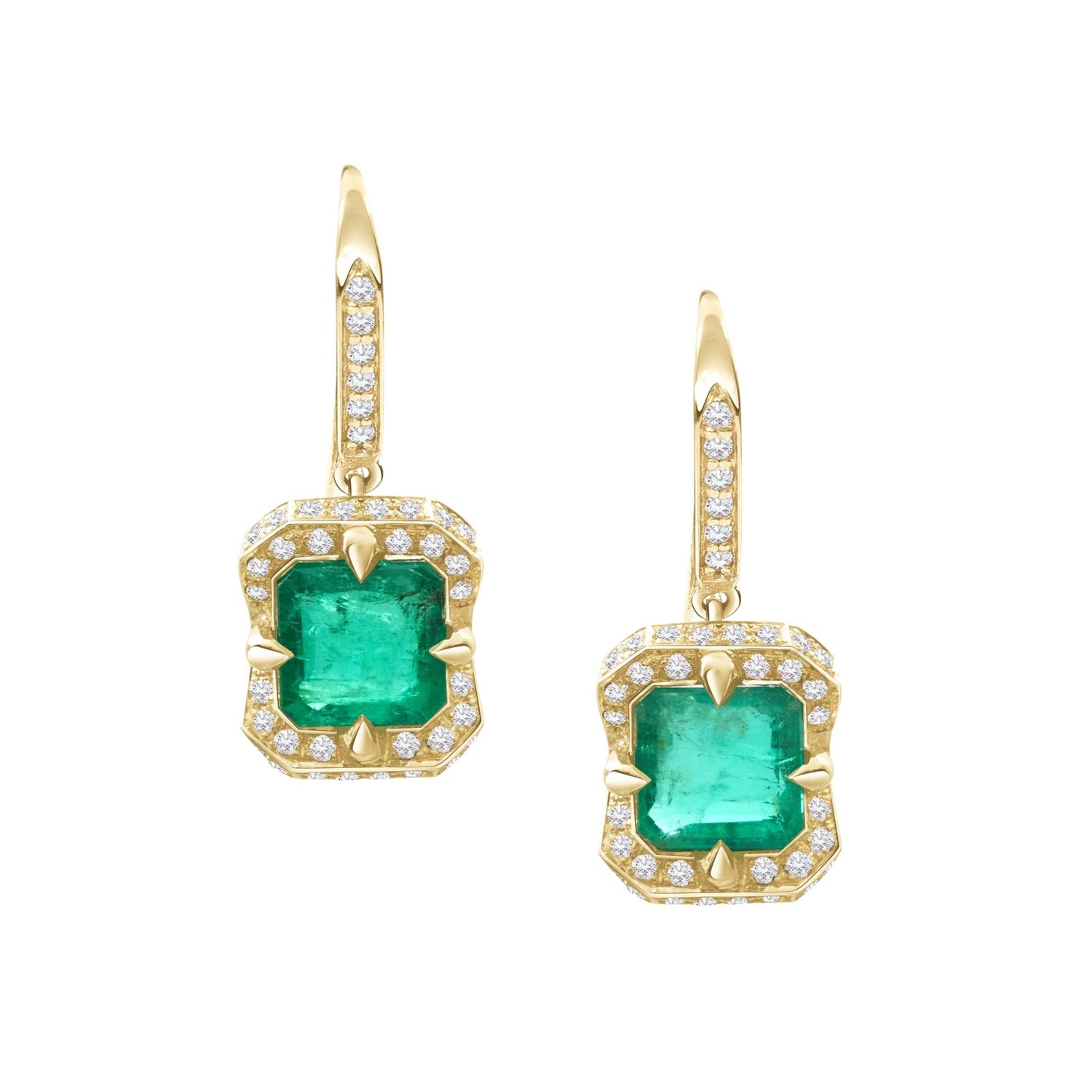 Emerald Asscher Aurora Earrings
