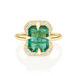Emerald Aurora Ring 18K engagement ring