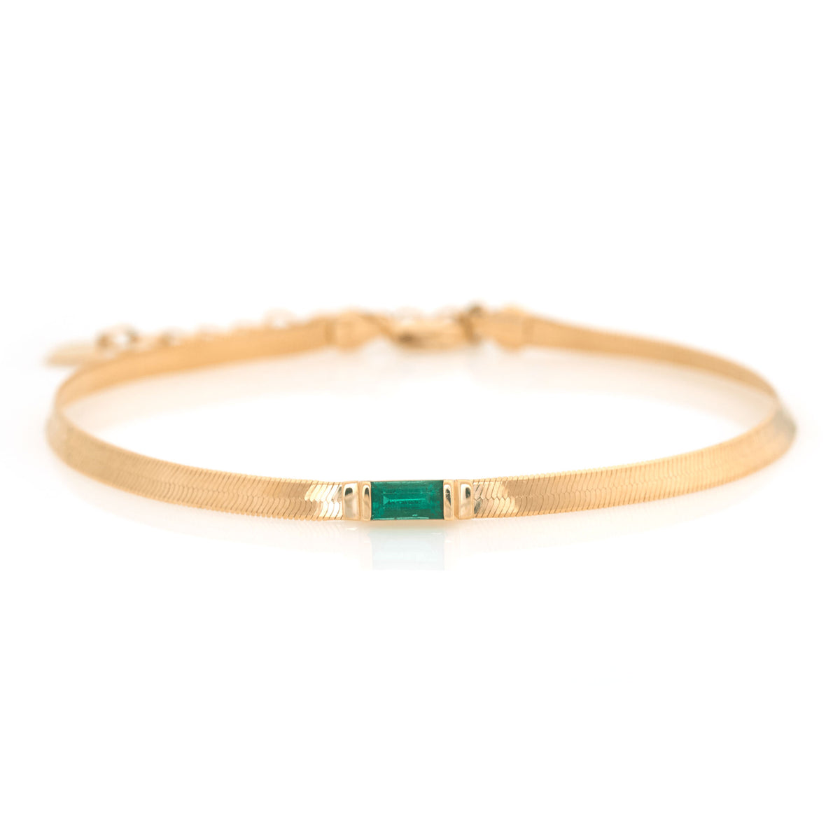 Gemstone Bar Herringbone Bracelets