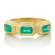 Emerald Baxter Ring 18k gold stackable ring