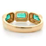 Emerald Baxter Ring 18k gold stackable ring back view