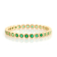 Emerald Bezel Set Infinity Ring 18k gold stackable ring