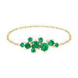 Gemstone Cluster Chain Rings