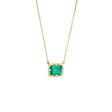 Emerald Compass Necklace 18K Gold Handmade Fine Jewelry 1