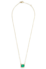 Emerald Compass Necklace 18K Gold Handmade Fine Jewelry 2