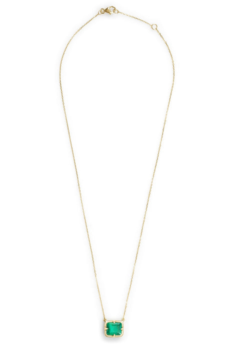 Emerald Compass Necklace 18K Gold Handmade Fine Jewelry 2