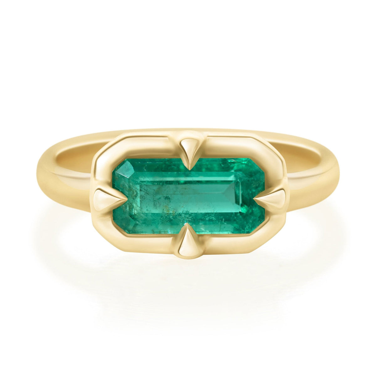 Emerald Compass Ring