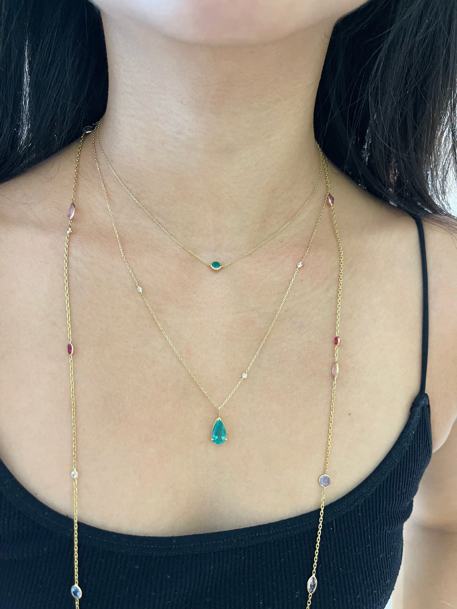 Emerald Dewdrop Supreme Diamond Necklace