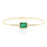 Emerald & Diamond Aurora Bangle