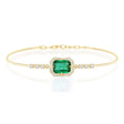 Emerald & Diamond Aurora Bangle 18k gold Stackable design