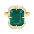 Emerald & Diamond Aurora Supreme Ring 18k gold engagement ring 