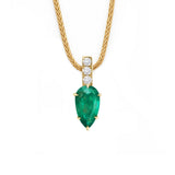 Emerald_Diamond_Dewdrop_Supreme_Pendant_Necklace_18k_gold_Handmade_fine_jewelry_1