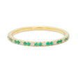 Emerald & Diamond Infinite Ring 18k gold stackable ring