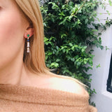 Emerald Diamond Sapphire & White Topaz Starry Nights Earrings