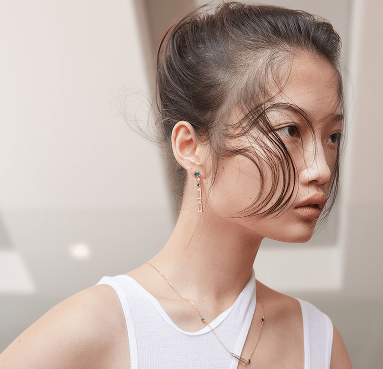 Emerald Diamond Sapphire & White Topaz Starry Nights Earrings