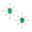 Emerald_Diamond_Starburst_Earrings_YG18K_Handmade_fine_jewelry