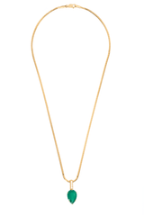 Emerald & Diamond Supreme Arrow Necklace 18k handmade fine jewelry 2