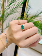 Emerald & Diamond eternal Ring