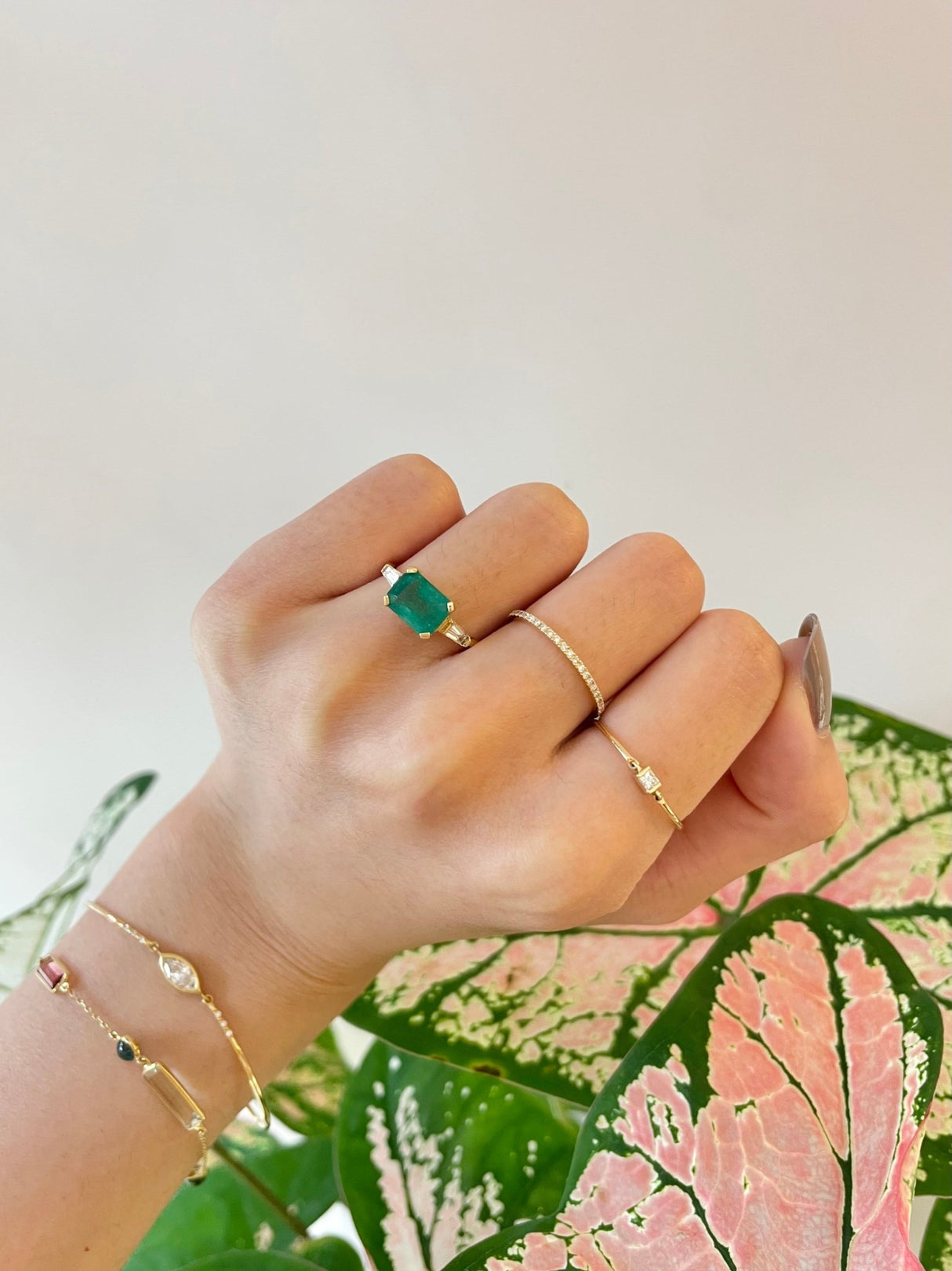 Emerald & Diamond eternal Ring