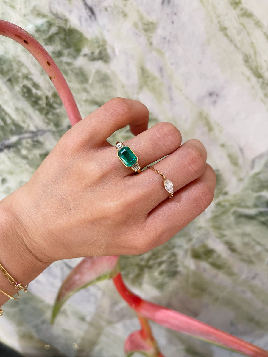 Emerald & Diamond eternal Ring