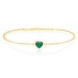 Emerald Heart Bangle 18k gold Stackable design
