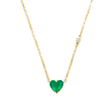 Emerald_Heart_Diamond_Necklaces_YG18K_Handmade_fine_jewelry_1