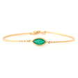 Emerald Marquise & Diamond Bangle 18k gold stackable design