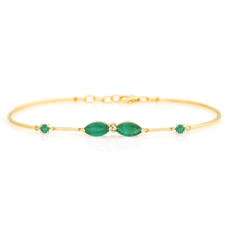 Emerald_Marquise_Duo_Bangle_18k_gold_Stackable_design