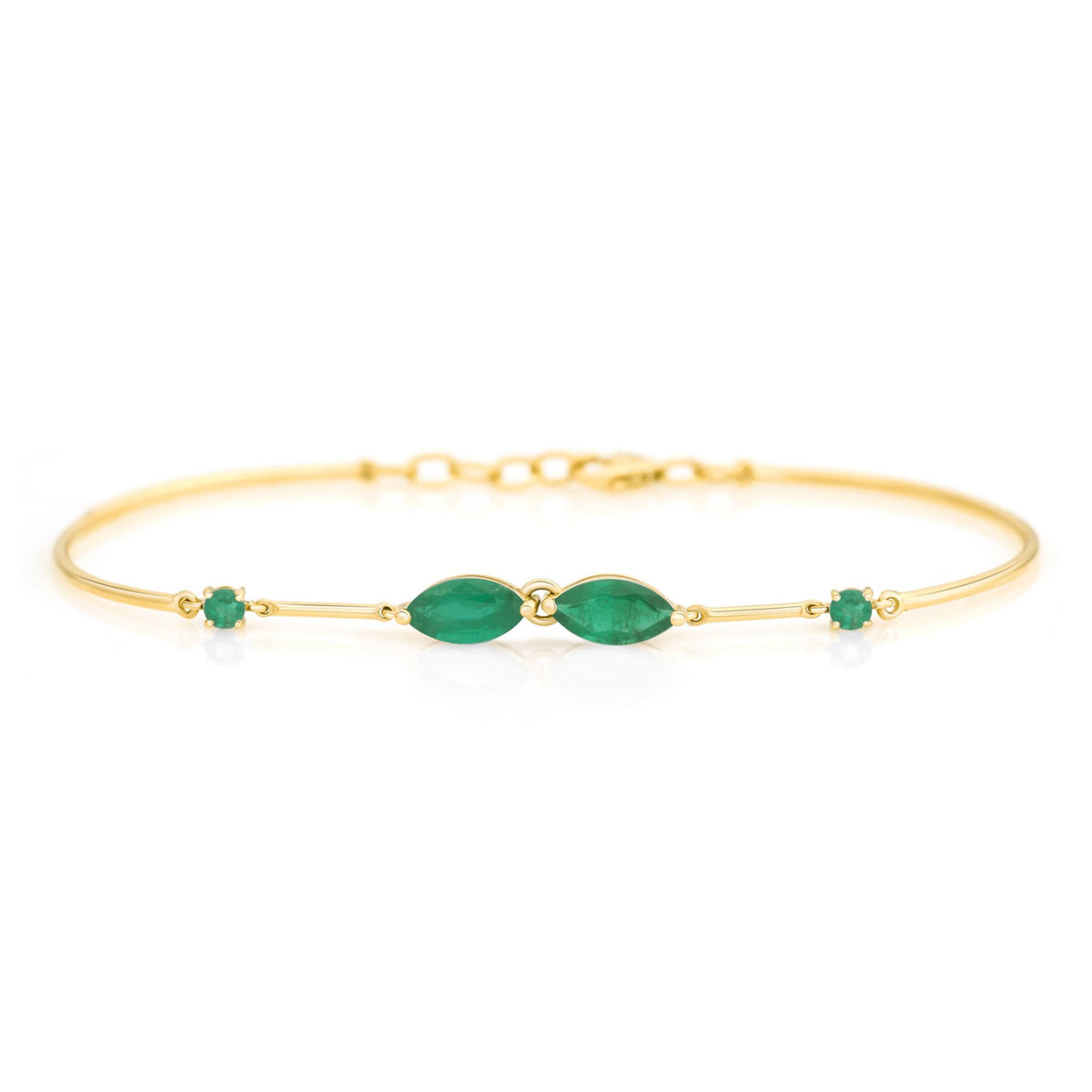 Emerald Marquise Duo Bangle