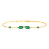 Emerald Marquise Duo Bangle