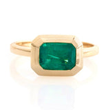 Emerald Nouveau Ring