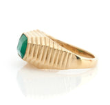 Emerald pyramid ring side view 
