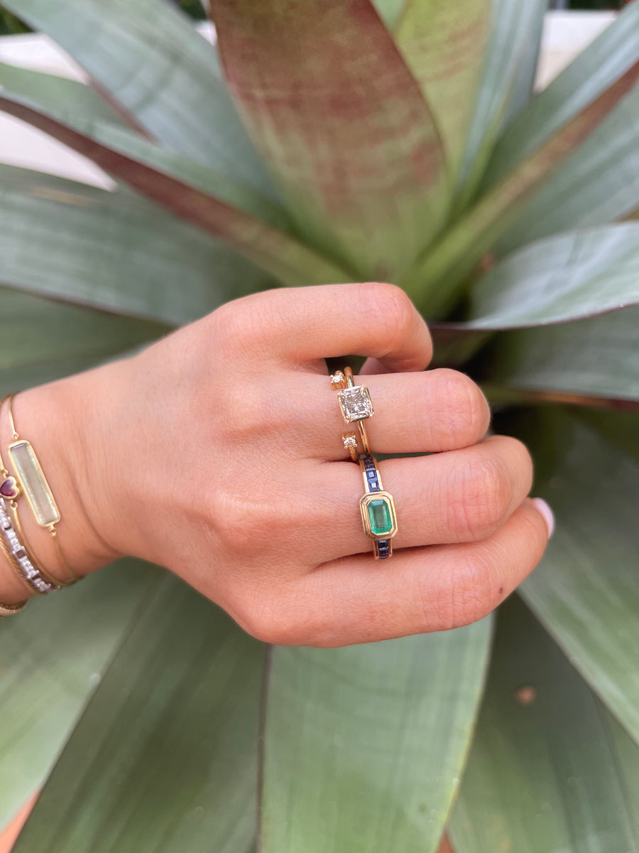 Emerald & Sapphire circa Ring
