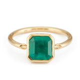 Emerald Supreme Button Ring