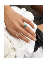 Emerald Supreme Button Ring