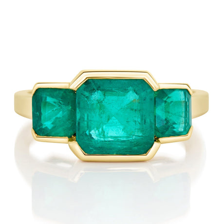 Emerald Tonal Rhythm Supreme Ring 18k gold engagement ring