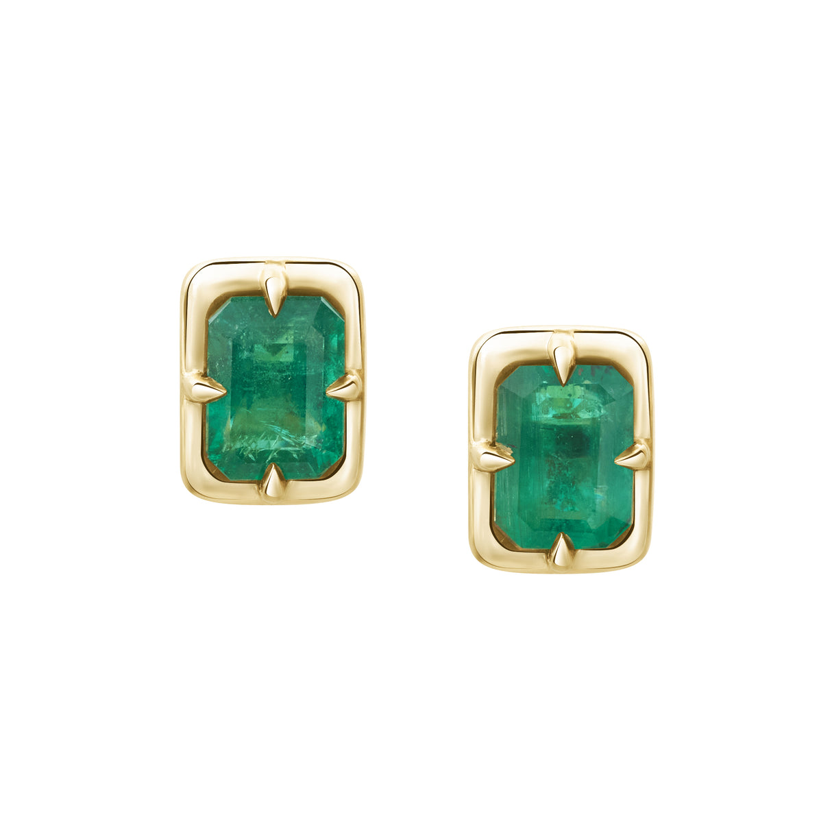 Emerald Compass Stud Earrings