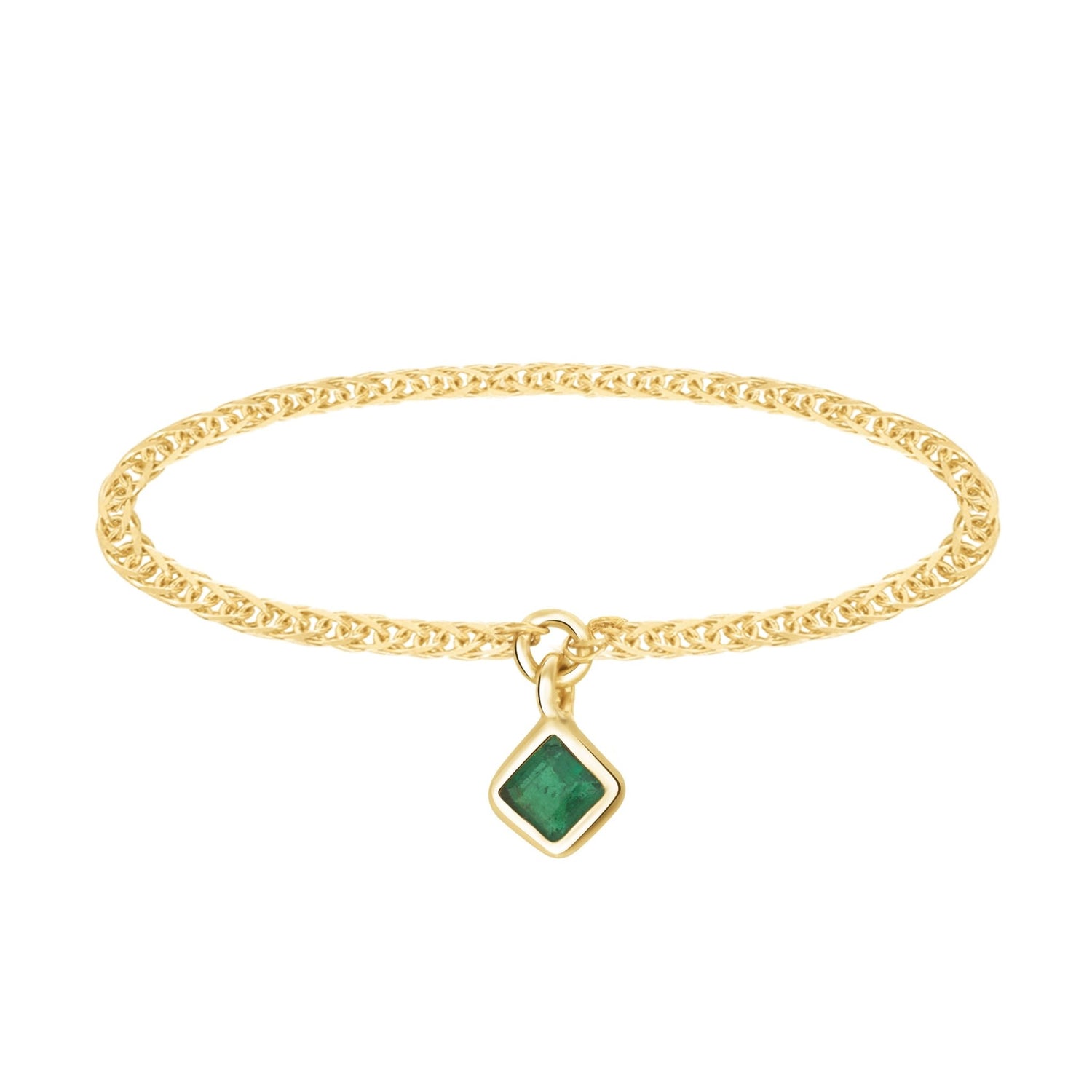 Gemstone Drop Chain Rings