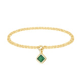 Gemstone Drop Chain Rings