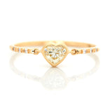 Diamond Heart Petite Circle Ring