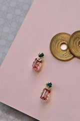 Indicolite & Pink Tourmaline Earrings