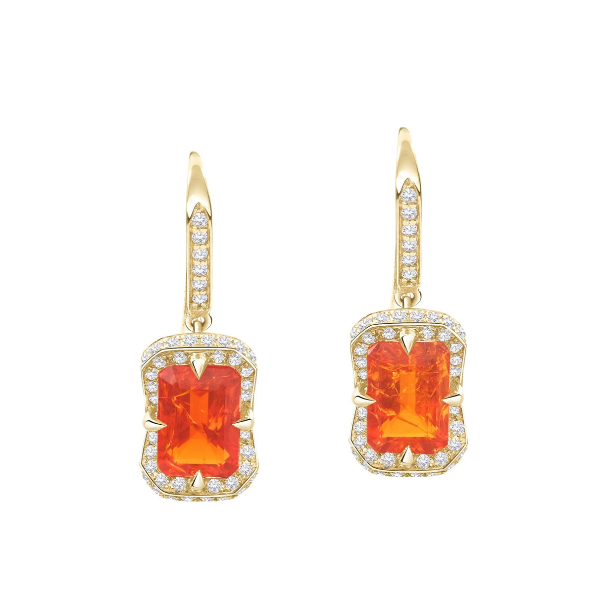 Fire Opal Aurora Earrings