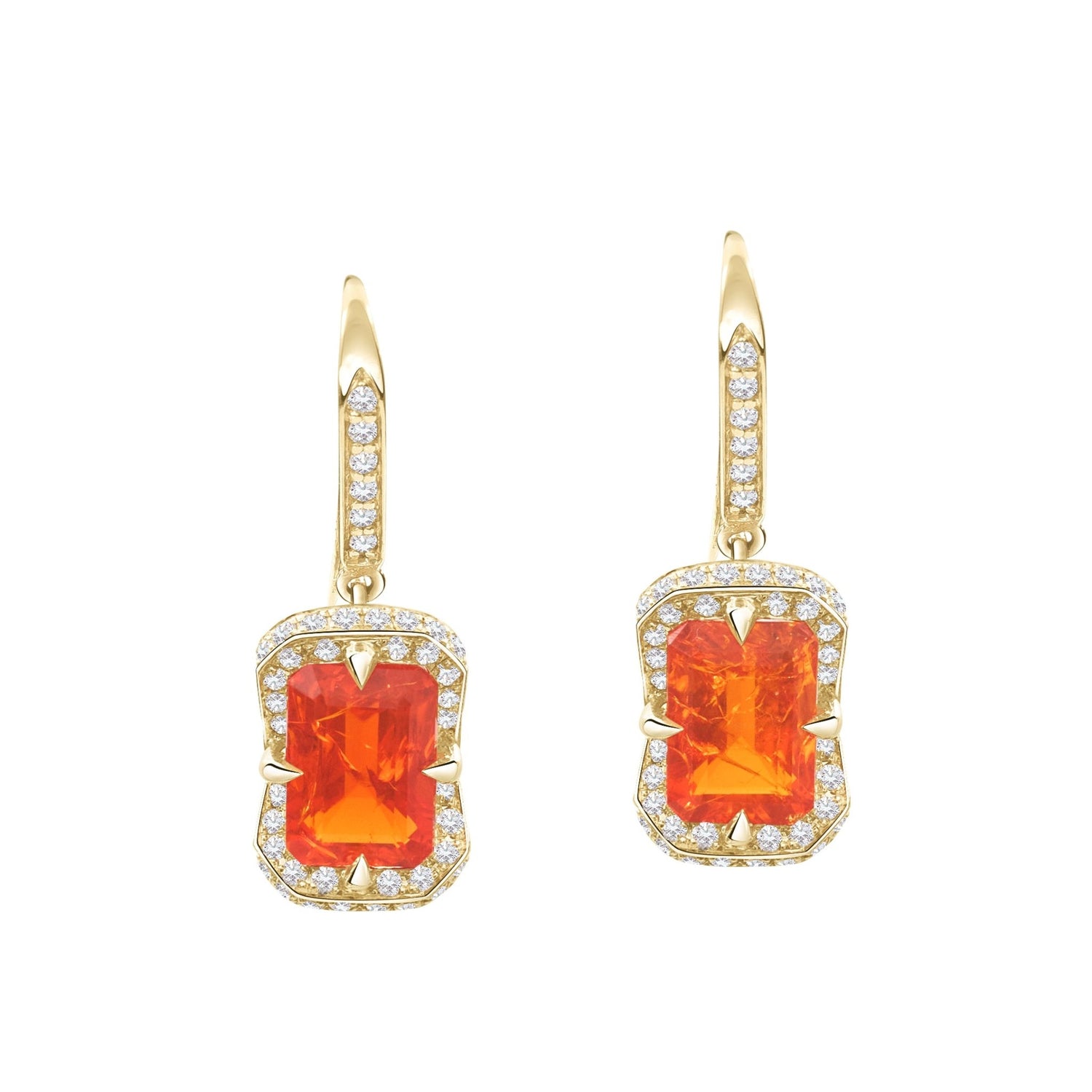 Fire Opal Aurora Earrings