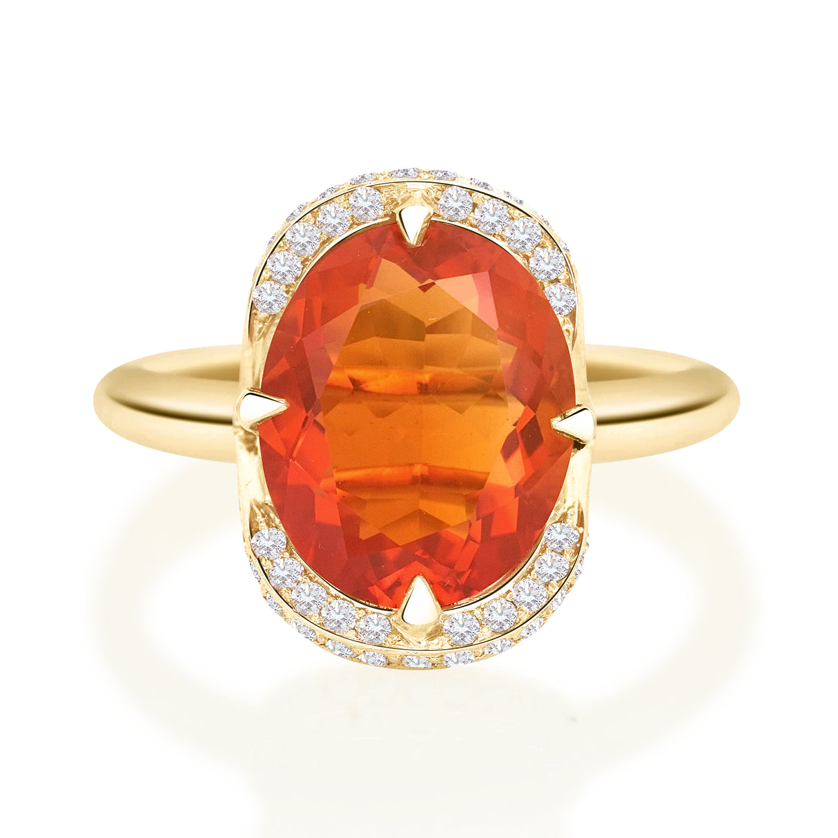 Mexican Fire Opal Aurora Ring