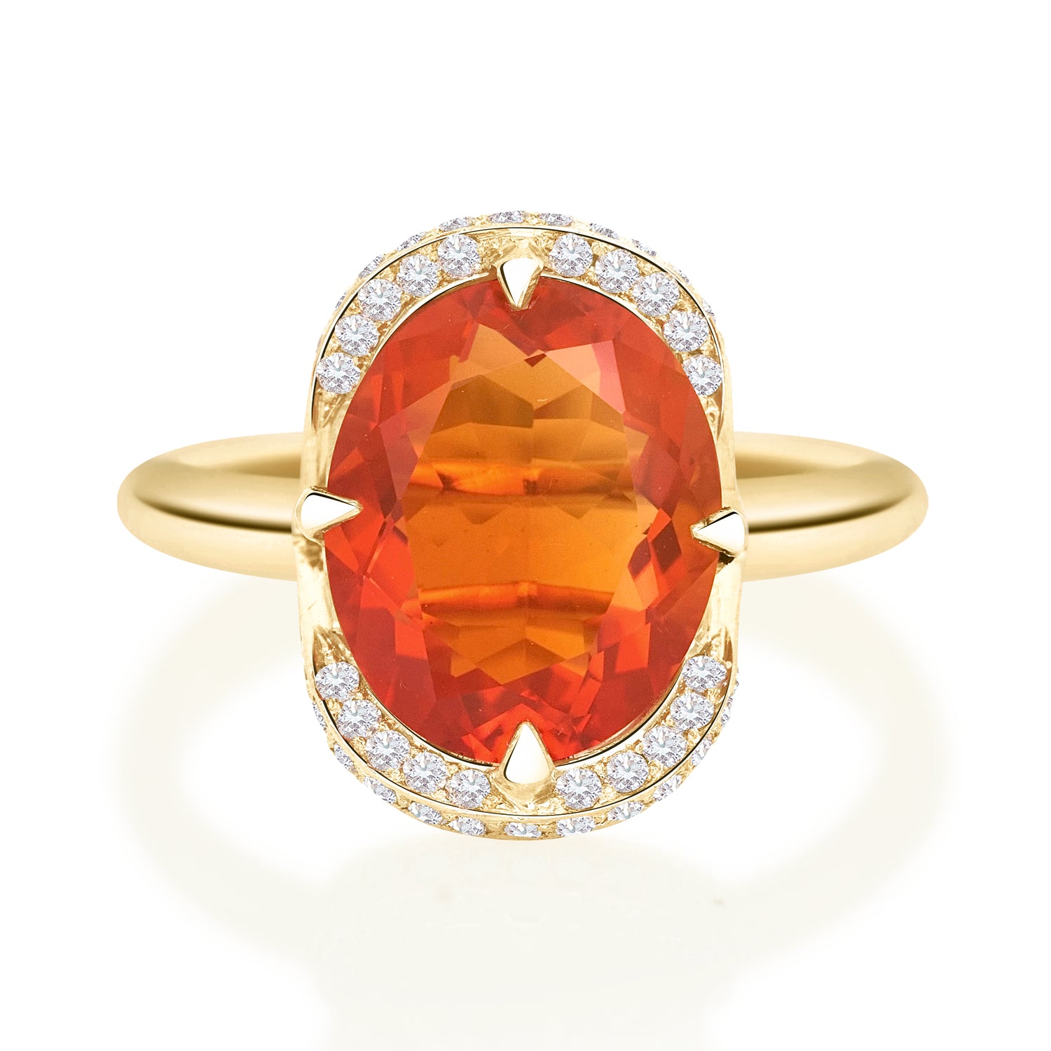 Mexican Fire Opal Aurora Ring