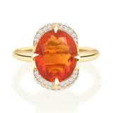 Mexican Fire Opal Aurora Ring