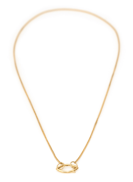 Fisheye Closure Necklace 18k handmade fine jewelry